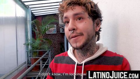LatinoJuice.com - Milo Star & Chiwi Black - Pierced stud Chiwi Black swallows Latino