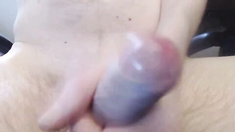Stroking my thick shaft and nuts until I explode
