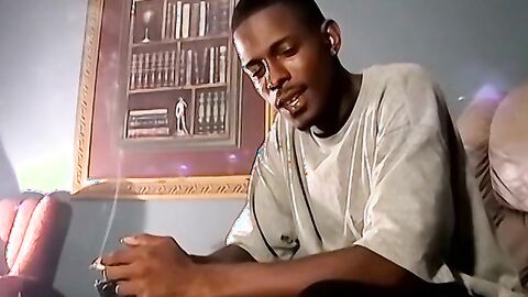 Handsome ebony deviant Joey masturbates before cumming