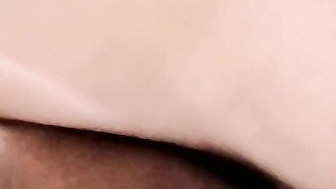 Amateur interracial bareback fucking ends with a facial