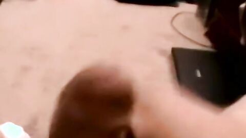 Inked amateur with chubby body jerks himself off and cums