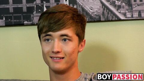 Adorable twink lets his friend fuck his little ass bareback
