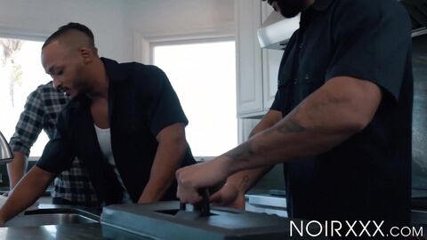Hung Devin Francos ass hole gets filled with pulsating black penises