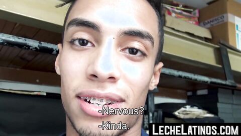 A young straight Latino facialized and banged people for cash