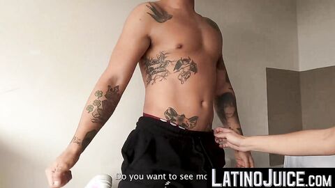 LatinoJuice.com - Cain Gomez & Fernando Ragel - Tattooed Latino Cain Gomez drilled h