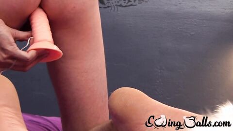 Lean Cody Sprays had to drain his testicles of sperm through cock stroking