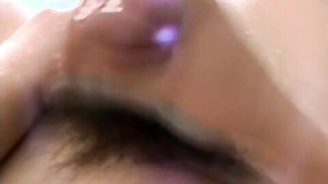 Skinny deviant watches TV and masturbates furiously