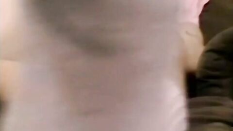 Skinny deviant watches TV and masturbates furiously