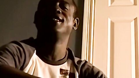 Black amateur strips and masturbates into an intense orgasm