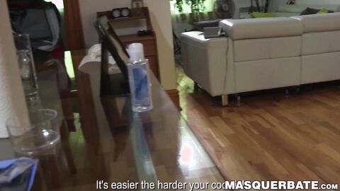 Masked athletic stud uses fleshlight on his massive dick