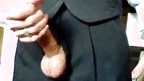 Amateur Daddy Stroking Hard in a Suit