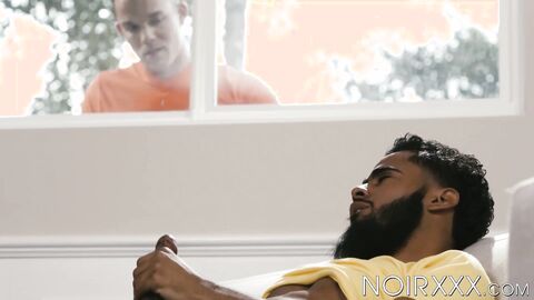 Peeping dude Nic Sahara finally gets a black ass hole to fuck and enjoy