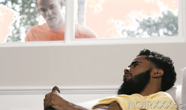 Peeping dude Nic Sahara finally gets a black ass hole to fuck and enjoy