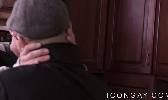 Young gay passionately ass fucked by bald macho daddy