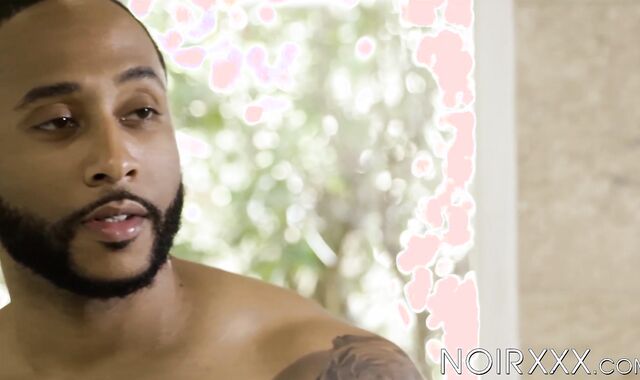 Erotic Jaxx Maxim and Johnny V get down on their knees and service one anothers penis