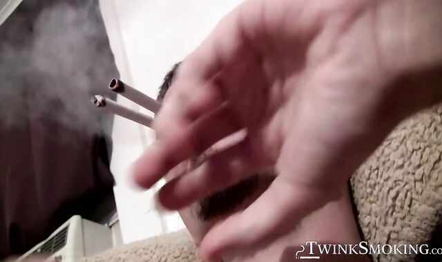 Straight buddies Welsey Kincaid and Nolan were having fun in a smoke sucking session