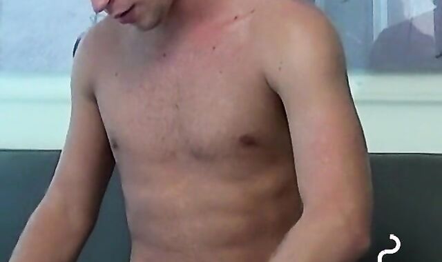 Playing with my cock and spilling cum on the couch