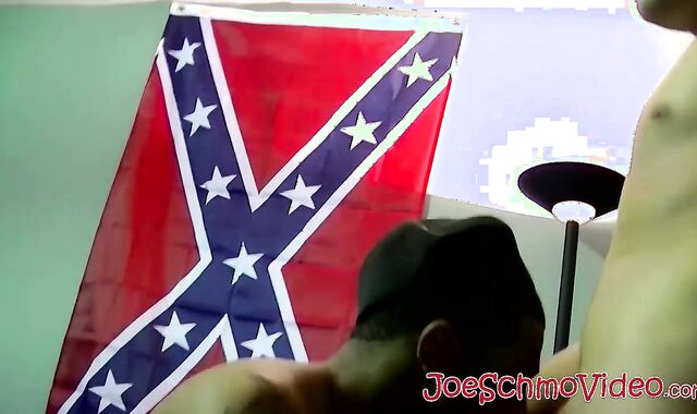 USA white dude has his dick sucked by a black homo