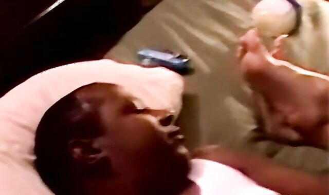 Mature black man receives cum in mouth after sucking dick