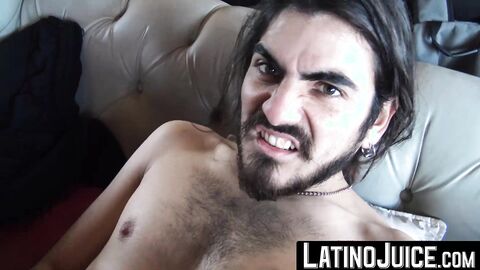 LatinoJuice.com - Emi - Cute hipster Emi cums all over himself after shoving my dick