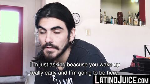 LatinoJuice.com - Emi - Cute hipster Emi cums all over himself after shoving my dick