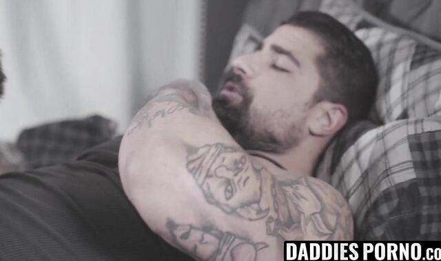 DaddiesPorno.com - Ryan Bones & Lev Ivankov - Cute twink son sucks off stepdads hango