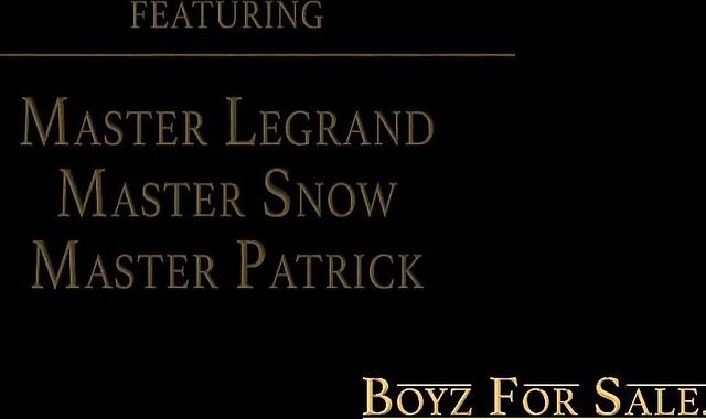 Horny studs Master Legrand and Master Snow spit roasted sexy Serg Shepard in ass fuck