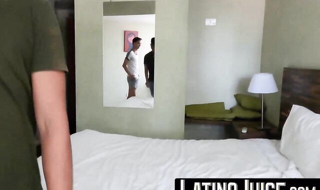 LatinoJuice.com - Leo & Lorenzo Latin - Skinny Latino twink Lorenzo Latin rides stud