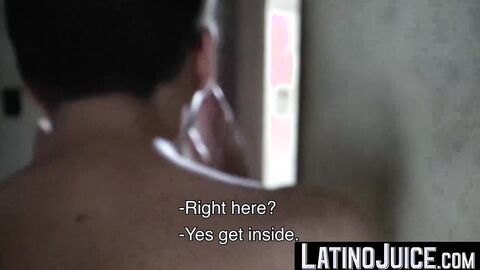 LatinoJuice.com - Ross - Slender gay Ross stuffed his mouth with an enormous cock for