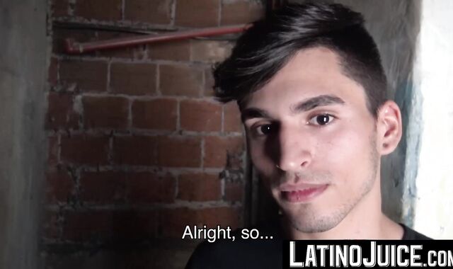 LatinoJuice.com - Ross - Slender gay Ross stuffed his mouth with an enormous cock for