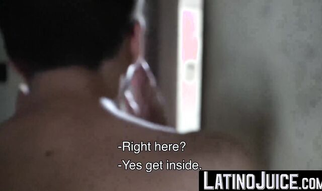 LatinoJuice.com - Ross - Slender gay Ross stuffed his mouth with an enormous cock for