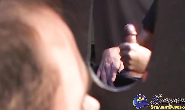 Hunter Phoenix is jacking off and being watched and cums in Tapher Blazes mouth