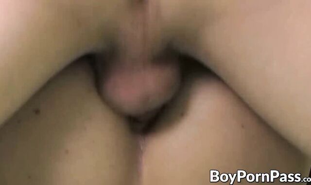 Cute teen Levon Meeks moans during sex after intense kissing