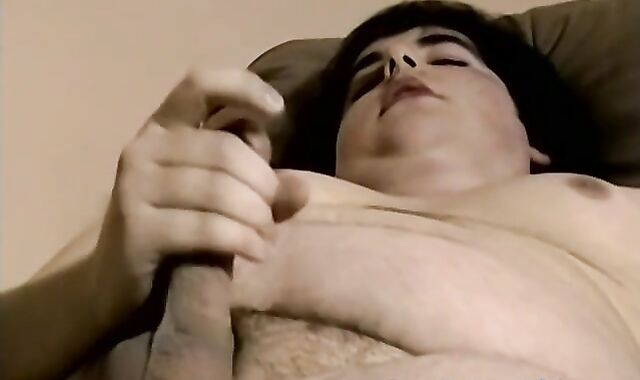 Fat young amateur masturbates and receives a blowjob