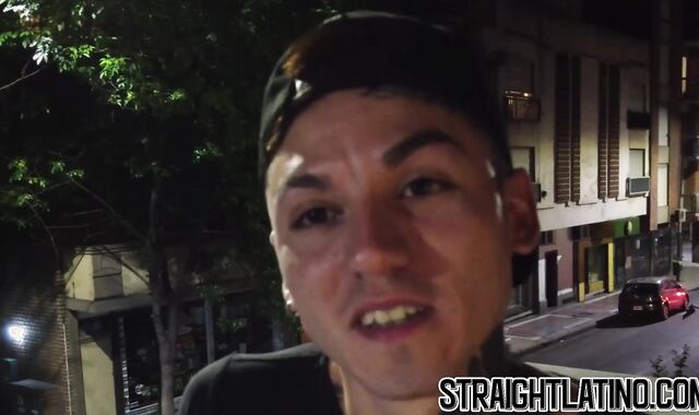 Tatooed str8 Latino jock fucked bareback after sucking cock