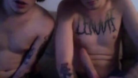 Twink Twins Masturbating on Webcam