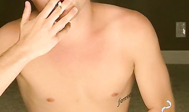 Playing with my big hard cock in the clouds of smoke