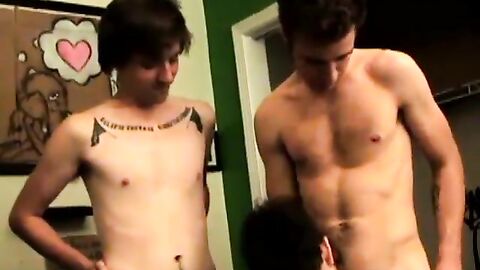 Amateur straight dudes threesome pounding hairy pussy babe