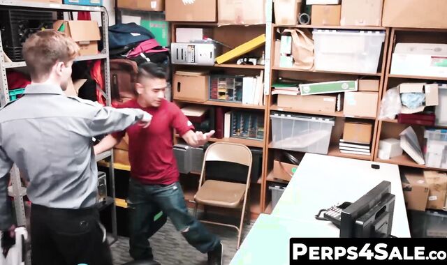 Perps4Sale.com - Dublin Grey & Valentino - Blindfolded twink thief mouthfucked by kin