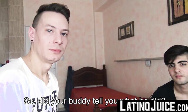 LatinoJuice.com - Benja & Gordon - College dude Benja squeezed my balls and cock so I