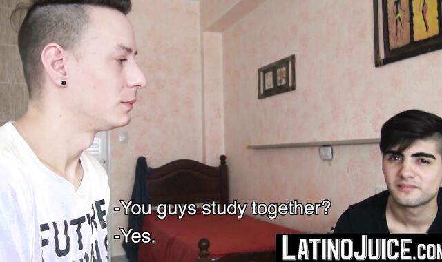 LatinoJuice.com - Benja & Gordon - College dude Benja squeezed my balls and cock so I