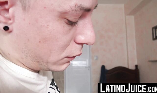 LatinoJuice.com - Benja & Gordon - College dude Benja squeezed my balls and cock so I