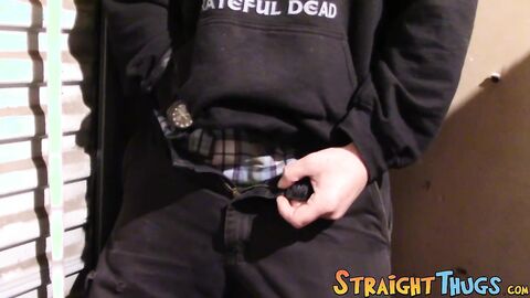 Straight bad boy with dreads Mickey Waters jerks off solo