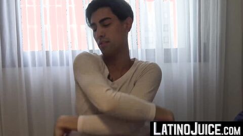 LatinoJuice.com - Bryan & Leo - Cute twink Bryan finds himself enduring a huge cock e