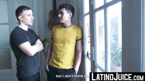 LatinoJuice.com - Jonas Matt & Felipe - Stud homo Jonas Matt wanks dick while riding