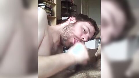 Big-Cock Blowjob and Cum Load with Amateur Buddies