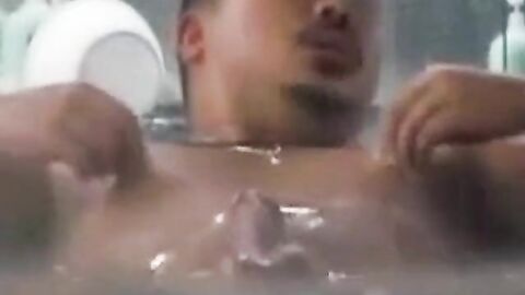 Japanese Sauna Bears Cum Together