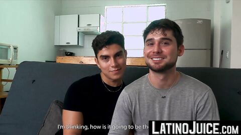 LatinoJuice.com - Newly engaged Alfonso and Adrian have their first horny sex as a co