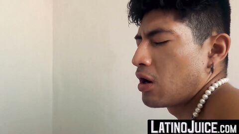 LatinoJuice.com - Muscular Cain Gomez bends on his knees to eat my delicious cock and