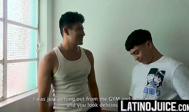 LatinoJuice.com - Muscular Cain Gomez bends on his knees to eat my delicious cock and